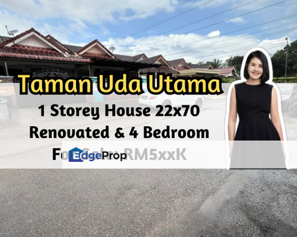Bandar Uda Utama, Skudai, Johor, 1 Storey House 22x70, Renovated, 4 Bedroom, Johor, Skudai