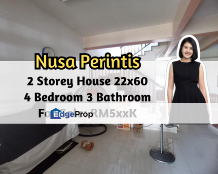 Taman Nusa Perintis 1, Gelang Patah, Johor, 2 Storey House 22x60, 4 Bedroom 3 Bathroom, Tenanted, Johor, Gelang Patah
