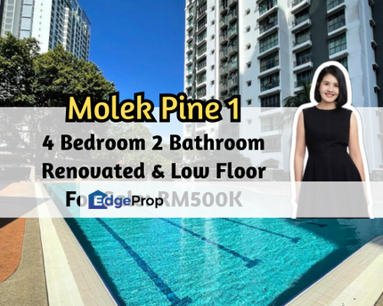 Molek Pine 1, Johor Bahru, Johor, Taman Molek, Renovated, 4 Bedroom 2 Bathroom, Low Floor, Johor, Johor Bahru