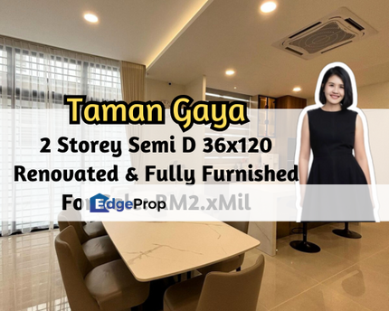 Taman Gaya, Ulu Tiram, Johor, Semi D 36x120, Fully Renovated, Fully Furnished, 5 Bedroom, Johor, Ulu Tiram
