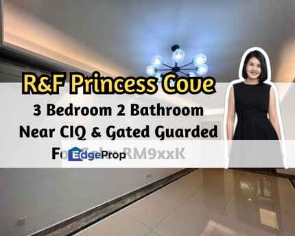 R&F Princess Cove, Johor Bahru, Johor, Near CIQ, Gated Guarded, 3 Bedroom 2 Bathroom, Johor, Johor Bahru
