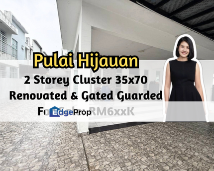 Taman Pulai Hijauan, Kankar Pulai, Johor, 2 Storey Cluster 35x70, Renovated, Gated Guarded, 4 Bedroom, Johor, Kangkar Pulai