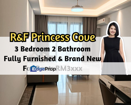 R&F Princess Cove - Seine Region, Johor Bahru, Johor, Brand New Unit, Fully Furnished, 3 Bedroom, Seaview, Johor, Johor Bahru