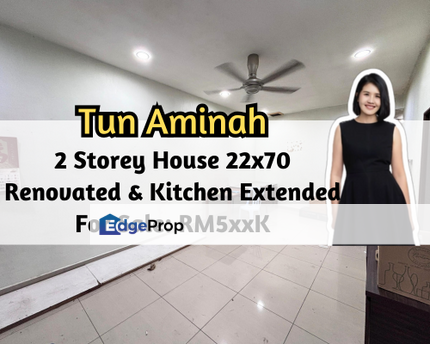 Taman Tun Aminah, Skudai, Johor, 1 Storey House 22x70, Renovated Unit, Kitchen Extended, Johor, Skudai