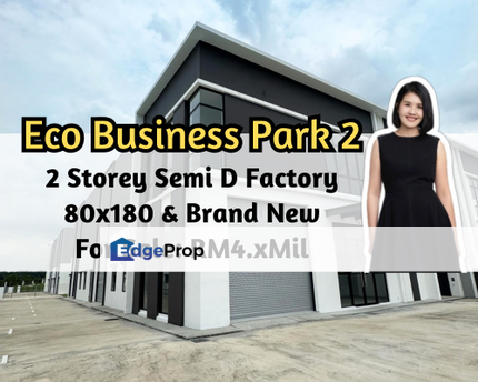 Eco Business Park 2, Senai, 2 Storey Semi D Factory 80x180, Strategic Location, Brand New, Johor, Senai