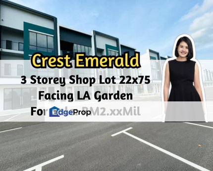 Emerald 2, Austin Crest, Johor Bahru, Johor, 3 Storey Shop Lot 22x75, Facing La Garden, Intermediate, Johor, Johor Bahru