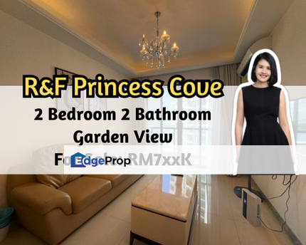 R&F Princess Cove, Johor Bahru, Johor, 2 Bedroom 2 Bathroom, Garden View, 1 Car Park, Johor, Johor Bahru