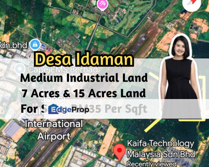 Taman Desa Idaman, Senai, Johor, Zoning Medium Industrial Land, 7 & 15 Acres Land, Johor, Senai