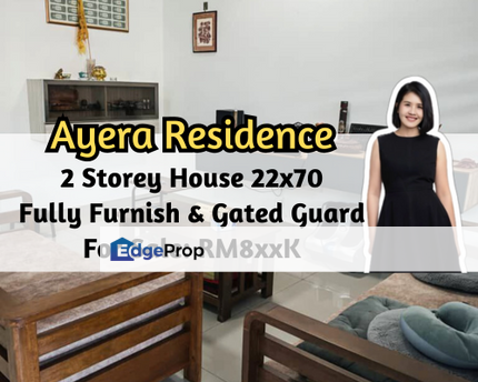 Ayera Residences, Masai, Johor, 2 Storey House 22x70, Fully Furnished, Gated Guarded, Johor, Masai