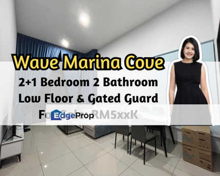 Wave @ Marina Cove, Johor Bahru, Johor, 2 plus 1 Bedroom 2 Bath, Gated Guarded, Low Floor, Johor, Johor Bahru