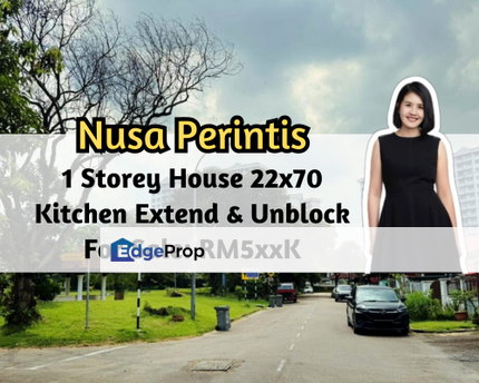 Taman Nusa Perintis 1, Gelang Patah, Johor, 1 Storey House 22x70, Unblock View, Kitchen Extended, Johor, Gelang Patah