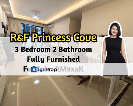 R&F Princess Cove, Johor Bahru, Johor, Fully Furnished, 3 Bedroom 2 Bathroom, Mid Floor, Johor, Johor Bahru