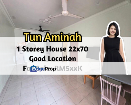 Taman Tun Aminah, Skudai, Johor, 1 Storey House 22x70, Good Location, 3 Bedroom 1 Bathroom, Johor, Skudai