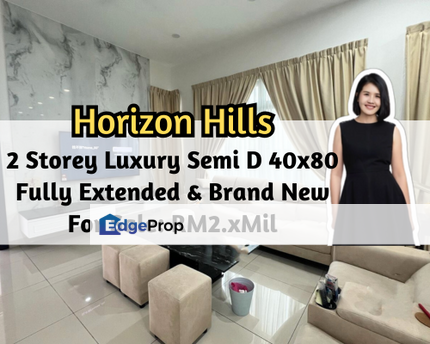 The Cove @ Horizon Hills, Iskandar Puteri (Nusajaya), Johor, 2 Storey Semi D 40x80, Fully Extended, Good Condition, Johor, Nusajaya