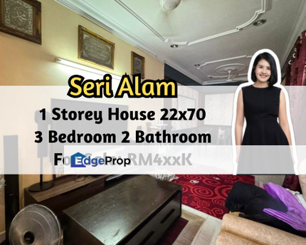 Bandar Seri Alam, Masai, Johor, 1 Storey House 22x70, 3 Bedroom 2 Bathroom, Intermediate, Johor, Masai