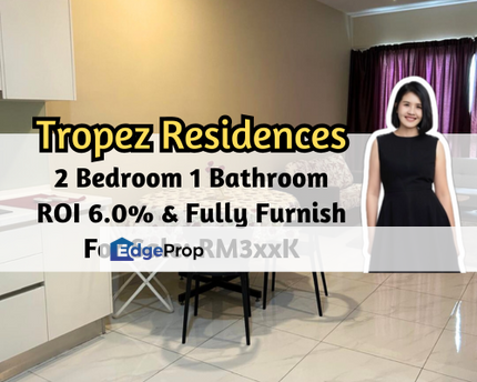 Tropez Residences @ Danga Bay, Johor Bahru, Johor, Fully Furnished, Gated Guarded, ROI 6.0%, 2 Bedroom, Johor, Johor Bahru