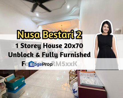 Taman Nusa Bestari 2, Skudai, Johor, 1 Storey House, Unblock View, Fully Furnished, 3 Bedroom, Johor, Skudai