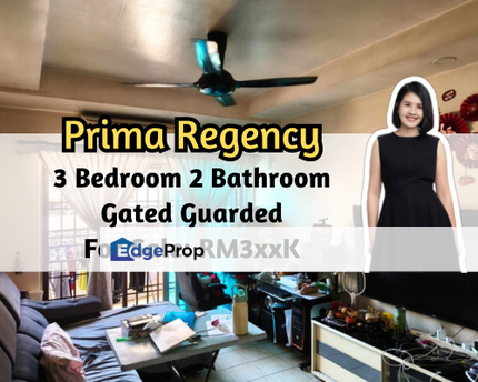 Prima Regency, Plentong, Johor, 3 Bedroom 2 Bathroom, Gated Guarded, Intermediate Lot, Johor, Plentong