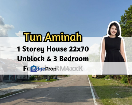 Taman Tun Aminah, Skudai, Johor, 1 Storey House 22x70, Unblock, 3 Bedroom, Intermediate, Johor, Skudai