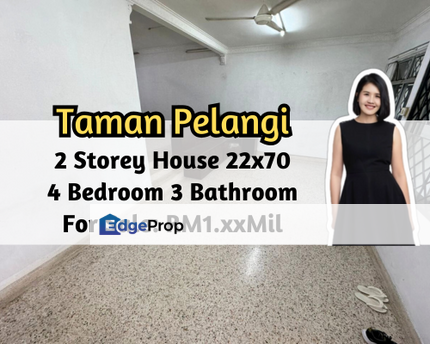Taman Pelangi Indah, Ulu Tiram, Johor, 2 Storey House 22x70, 4 Bedroom 3 Bathroom, Intermediate, Johor, Ulu Tiram