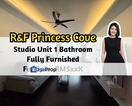 R&F Princess Cove, Johor Bahru, Johor, Phase 1, Studio Unit, Fully Furnished, Side City View, Johor, Johor Bahru