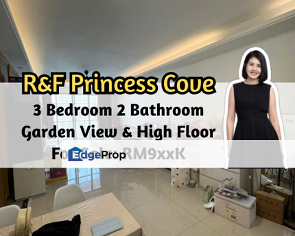 R&F Princess Cove, Johor Bahru, Johor, 3 Bedroom 2 Bathroom, Garden View, High Floor, Johor, Johor Bahru