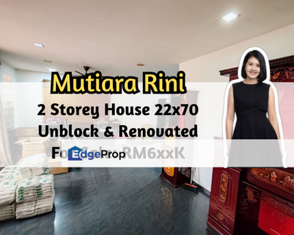 Taman Mutiara Rini, Skudai, Johor, 2 Storey House, Unblock, Renovated & Kitchen Extended, Johor, Skudai