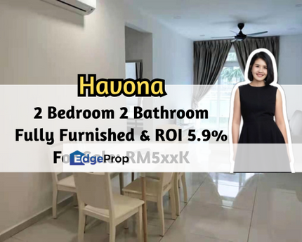 Havona Residence @ Taman Mount Austin, Johor Bahru, Johor, 2 Bed 2 Bath, Low Floor, Fully Furnished, ROI 5.9%, Johor, Johor Bahru