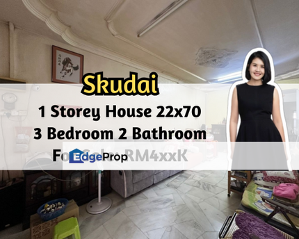 Jalan Hang Kasturi, Skudai, Johor, 1 Storey House 22x70, 3 Bedroom 2 Bathroom, Intermediate Lot, Johor, Skudai