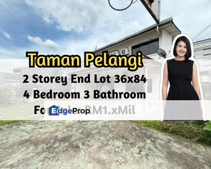 Taman Pelangi Indah, Ulu Tiram, Johor, 2 Storey End Lot 36x84, 4 Bedroom 3 Bathroom, Johor, Ulu Tiram