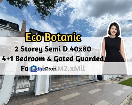 Eco Botanic, Iskandar Puteri (Nusajaya), Johor, 2-Storey Semi-D 40x80, Unblock View, Gated Guarded, Johor, Nusajaya