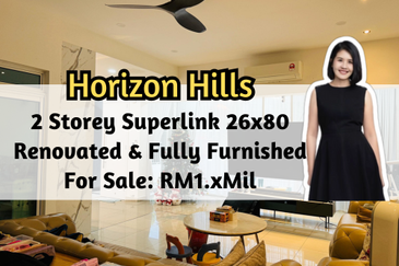 Horizon Hills, Horizon Hills, Johor, 2 Storey Superlink 26x80, Renovated, Fully Furnished