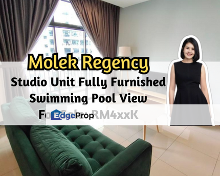 Molek Regency, Johor Bahru, Johor, Studio Unit, Fully Furnished, Swimming Pool View, Johor, Johor Bahru