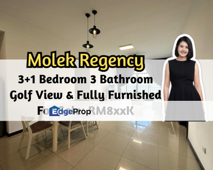 Molek Regency, Johor Bahru, Johor, Golf View, Fully Furnished, 3 plus 1 Bed, High Floor, Johor, Johor Bahru