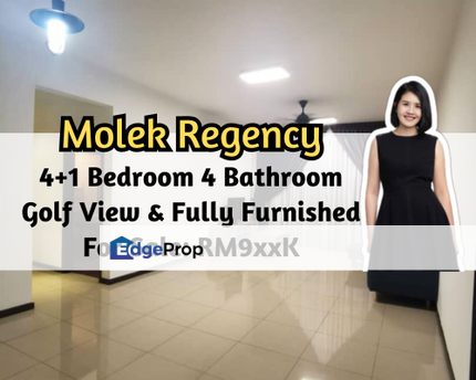Molek Regency, Johor Bahru, Johor, Golf View, Fully Furnished, 4 plus 1 Bedroom, Mid Floor, Johor, Johor Bahru