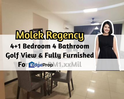 Molek Regency, Johor Bahru, Johor, Golf View, Fully Furnished, 4 plus 1 Bedroom, Mid Floor, Johor, Johor Bahru