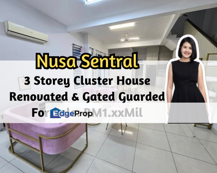 Nusa Sentral, Iskandar Puteri (Nusajaya), Johor, 3 Storey Cluster 32x70, Renovated, 24 Hours Security, Johor, 