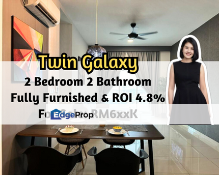 Twin Galaxy Residence, Johor Bahru, Johor, Fully Furnished, ROI 4.8%, 2 Bedroom 2 Bathroom, Johor, Johor Bahru