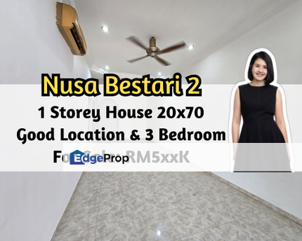 Taman Nusa Bestari 2, Skudai, Johor, 1 Storey House 20x70, Good Location, 3 Bedroom 2 Bath, Johor, Skudai