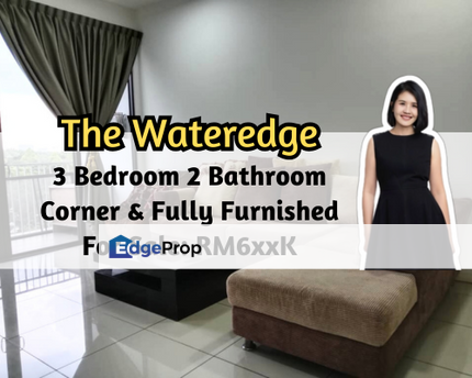 Wateredge Residences, Masai, Johor, The Wateredge Apartment, Corner Unit, Fully Furnished, 3 Bedroom, Johor, Masai