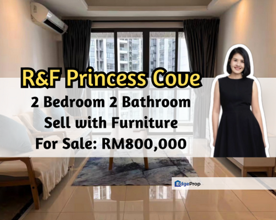 R&F Princess Cove, Johor Bahru, Johor, 2 Bedrooms, Furnished Sale, Enclosed Kitchen, Johor, Johor Bahru