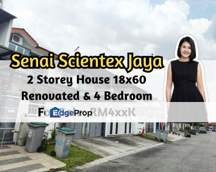 Taman Scientex Jaya, Senai, Johor, 2 Storey House, Renovated, 4 Bedroom 3 Bathroom, Johor, Senai