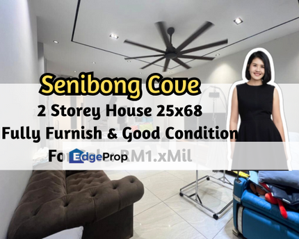 Senibong Cove, Masai, Johor, 2 Storey House 25x68, Fully Furnished, Good Condition, Johor, Masai