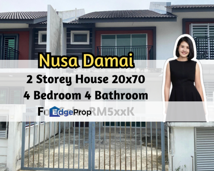 Taman Nusa Damai, Pasir Gudang, Johor, 2 Storey House 20x70, 4 Bedroom 4 Bathroom, Johor, Pasir Gudang