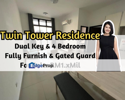 Twin Tower Residence, Johor Bahru, Johor, Dual Key Unit, Fully Furnished, Gated Guarded, 4 Bedroom, Johor, Johor Bahru