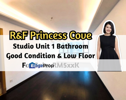 R&F Princess Cove, Johor Bahru, Johor, Studio Unit 1 Bathroom, Good Condition, Low Floor, Johor, Johor Bahru
