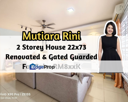 Rini Heights, Skudai, Johor, 2 Storey House 22x73, Renovated, Gated Guarded, 4 Bedroom, Johor, Skudai