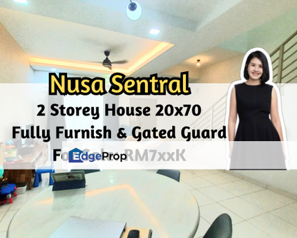 Nusa Sentral, Iskandar Puteri (Nusajaya), Johor, 2 Storey House 20x70, Fully Furnished, Gated Guarded, Johor, Nusajaya