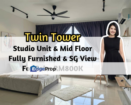 Twin Tower Residence, Johor Bahru, Johor, Studio Unit, Singapore View, Fully Furnished, Johor, Johor Bahru