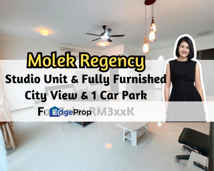 Molek Regency, Johor Bahru, Johor, Studio Unit, Fully Furnished, City View, 1 Car Park Lot, Johor, Johor Bahru